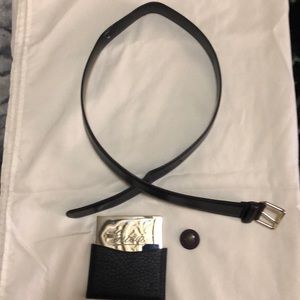 Used Authentic Gucci small belt  mirror and button